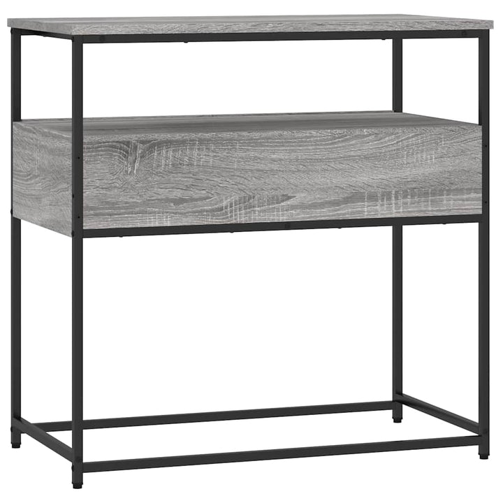 konsolbord 75x40x75 cm konstrueret træ grå sonoma-eg