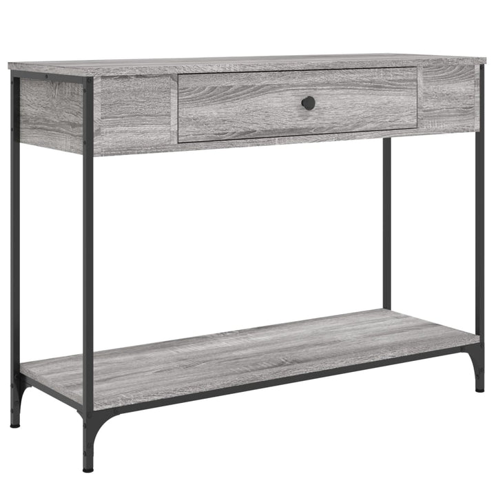 konsolbord 100x34,5x75 cm konstrueret træ grå sonoma-eg