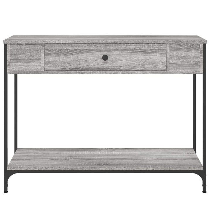 konsolbord 100x34,5x75 cm konstrueret træ grå sonoma-eg