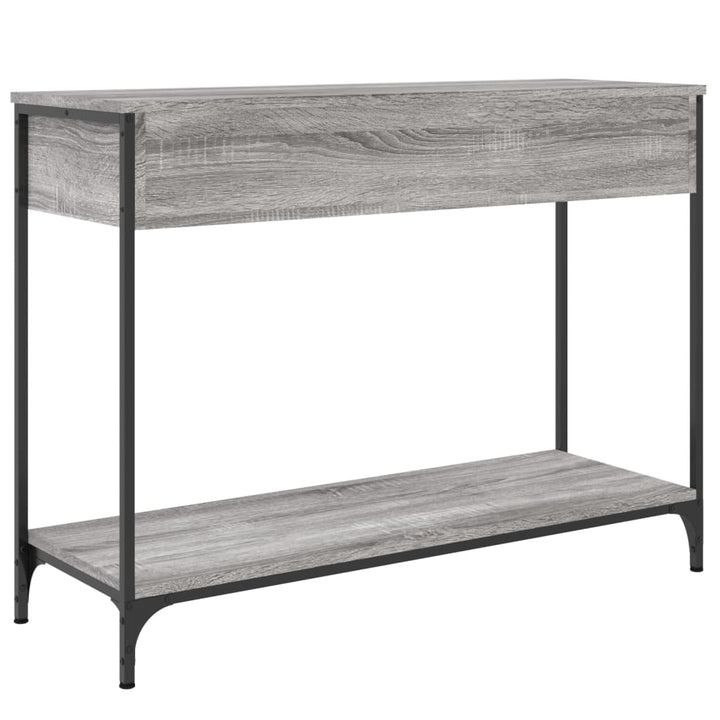 konsolbord 100x34,5x75 cm konstrueret træ grå sonoma-eg