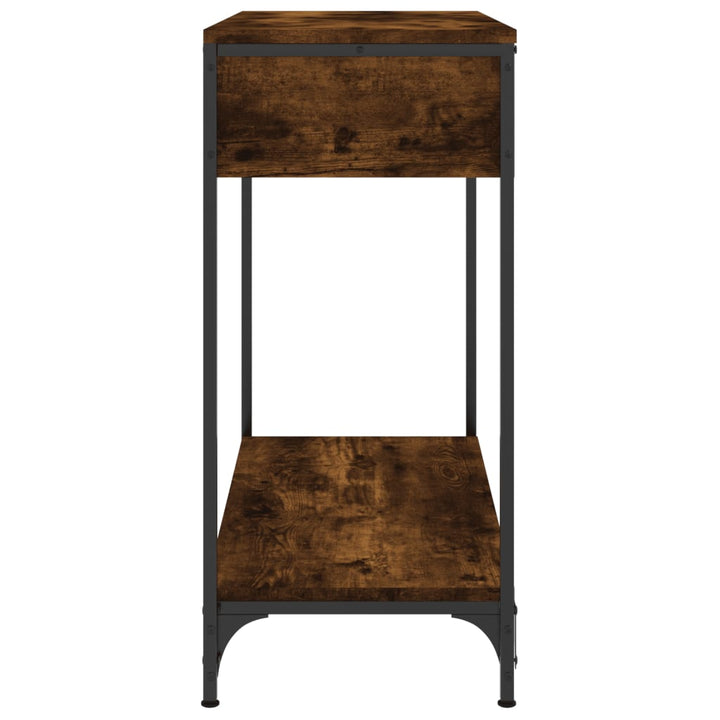 konsolbord 75x34,5x75 cm konstrueret træ røget egetræsfarve