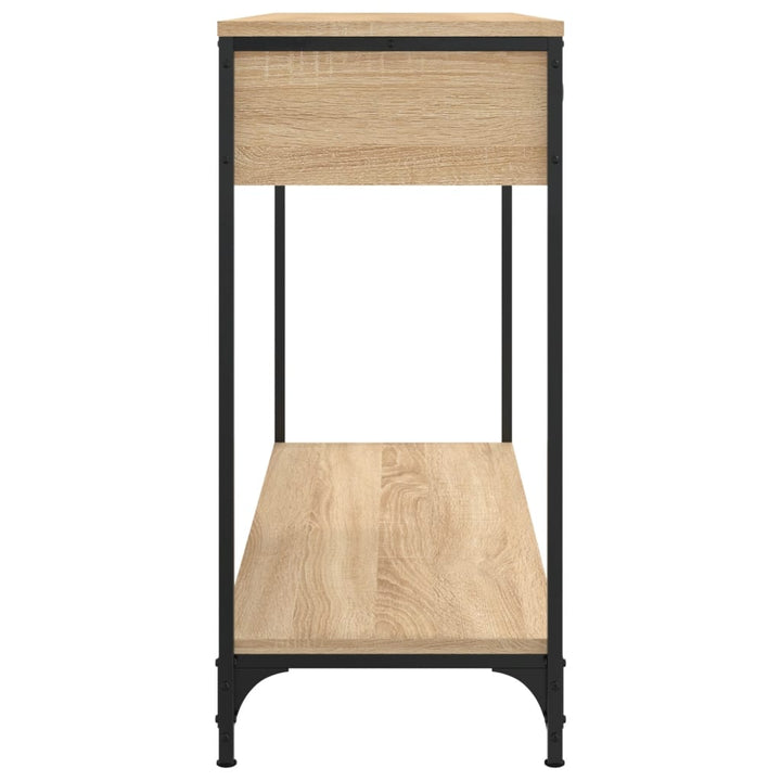 konsolbord 100x34,5x75 cm konstrueret træ sonoma-eg
