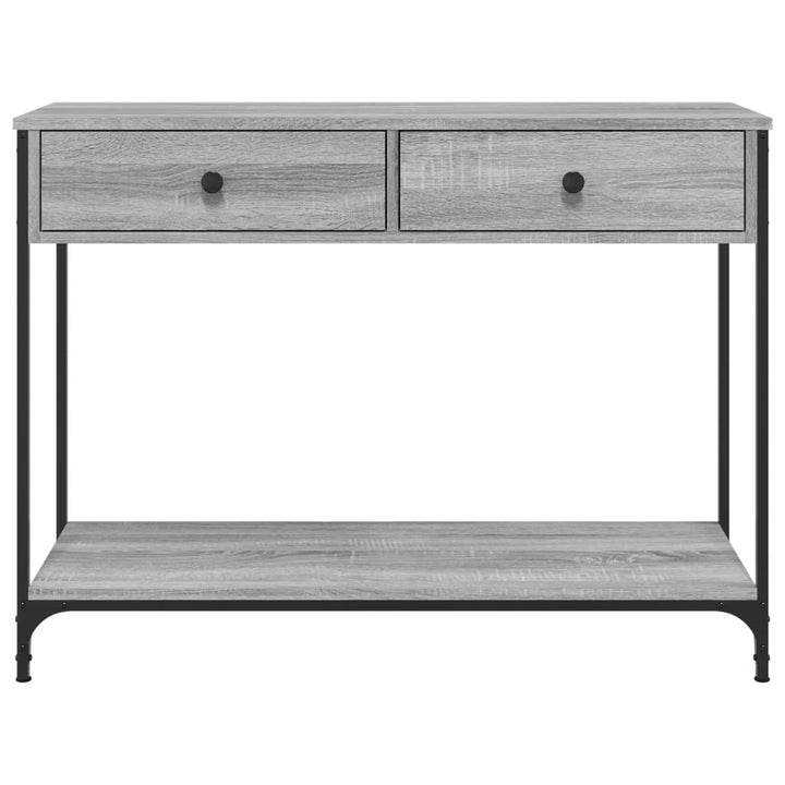 konsolbord 100x34,5x75 cm konstrueret træ grå sonoma-eg