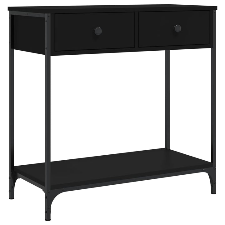 konsolbord 75x34,5x75 cm konstrueret træ sort