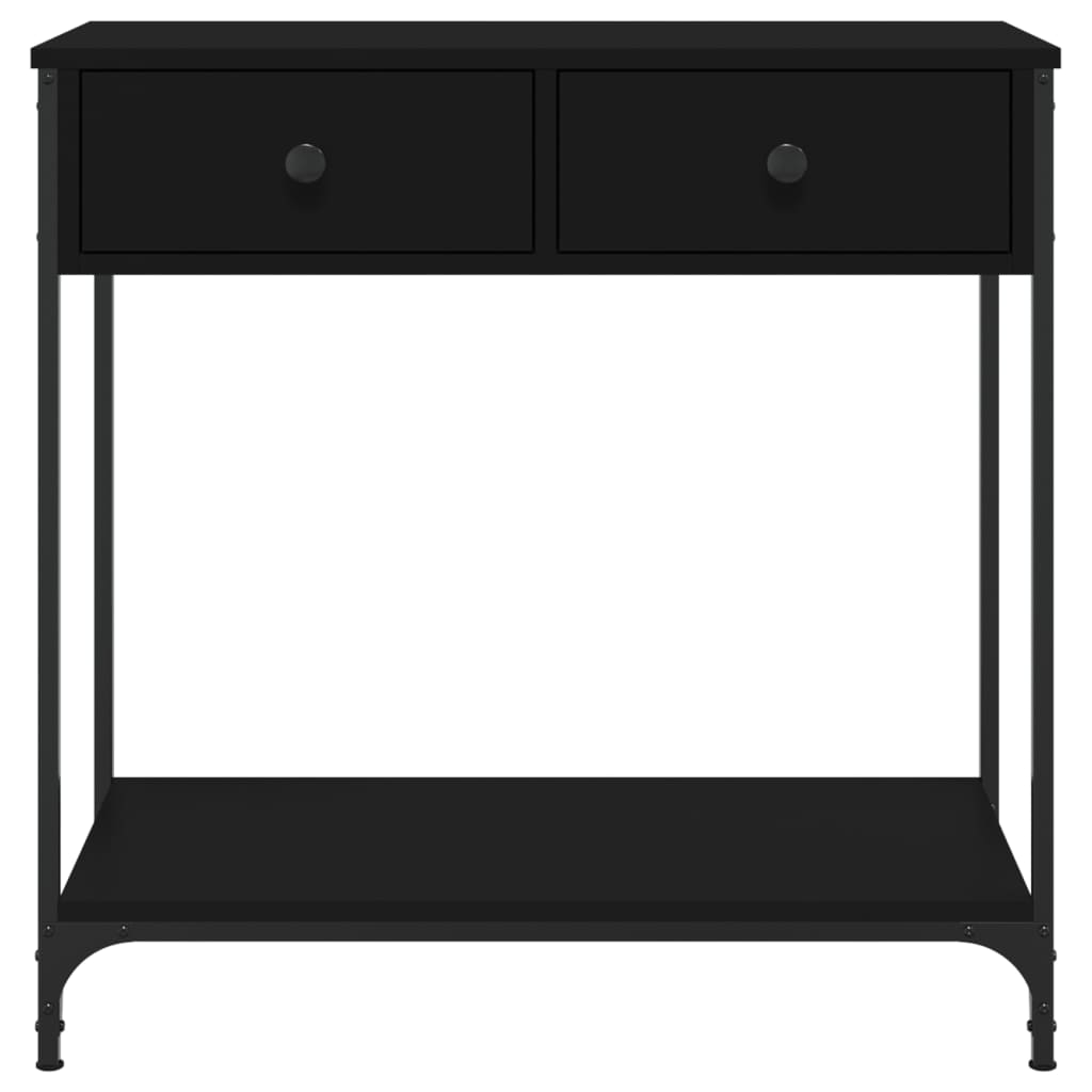 konsolbord 75x34,5x75 cm konstrueret træ sort