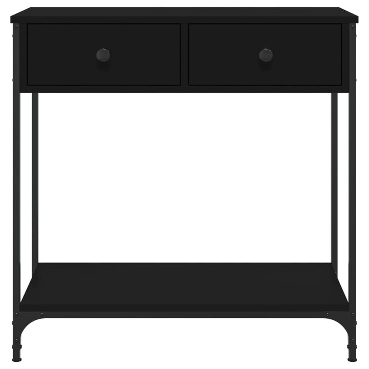 konsolbord 75x34,5x75 cm konstrueret træ sort