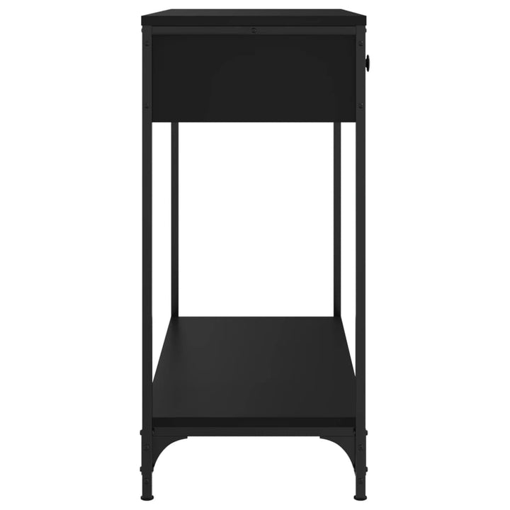 konsolbord 75x34,5x75 cm konstrueret træ sort