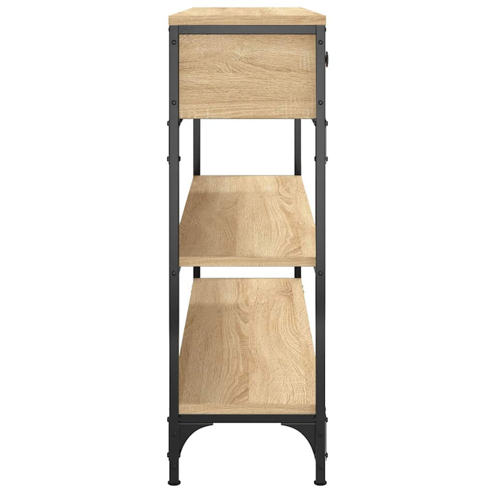 konsolbord 100x25x75 cm konstrueret træ sonoma-eg