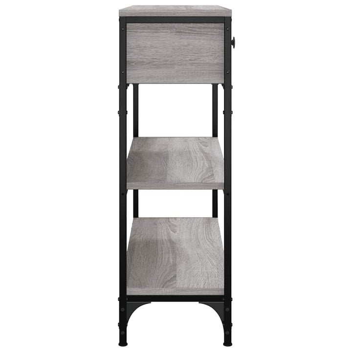 konsolbord 72,5x25x75 cm konstrueret træ grå sonoma-eg