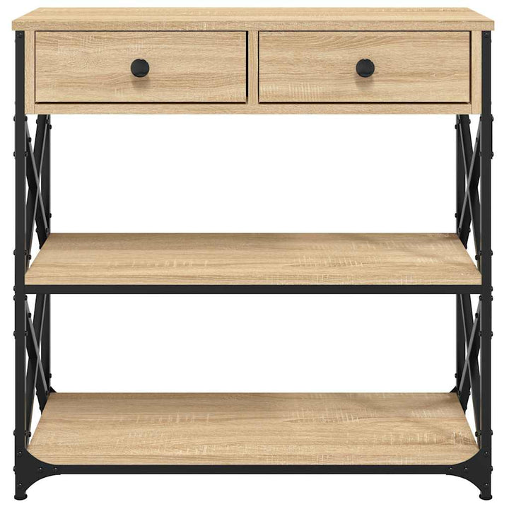konsolbord 75x28x75 cm konstrueret træ sonoma-eg