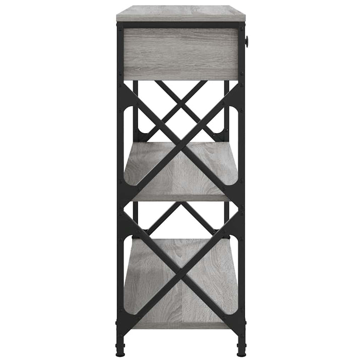 konsolbord 75x28x75 cm konstrueret træ grå sonoma-eg