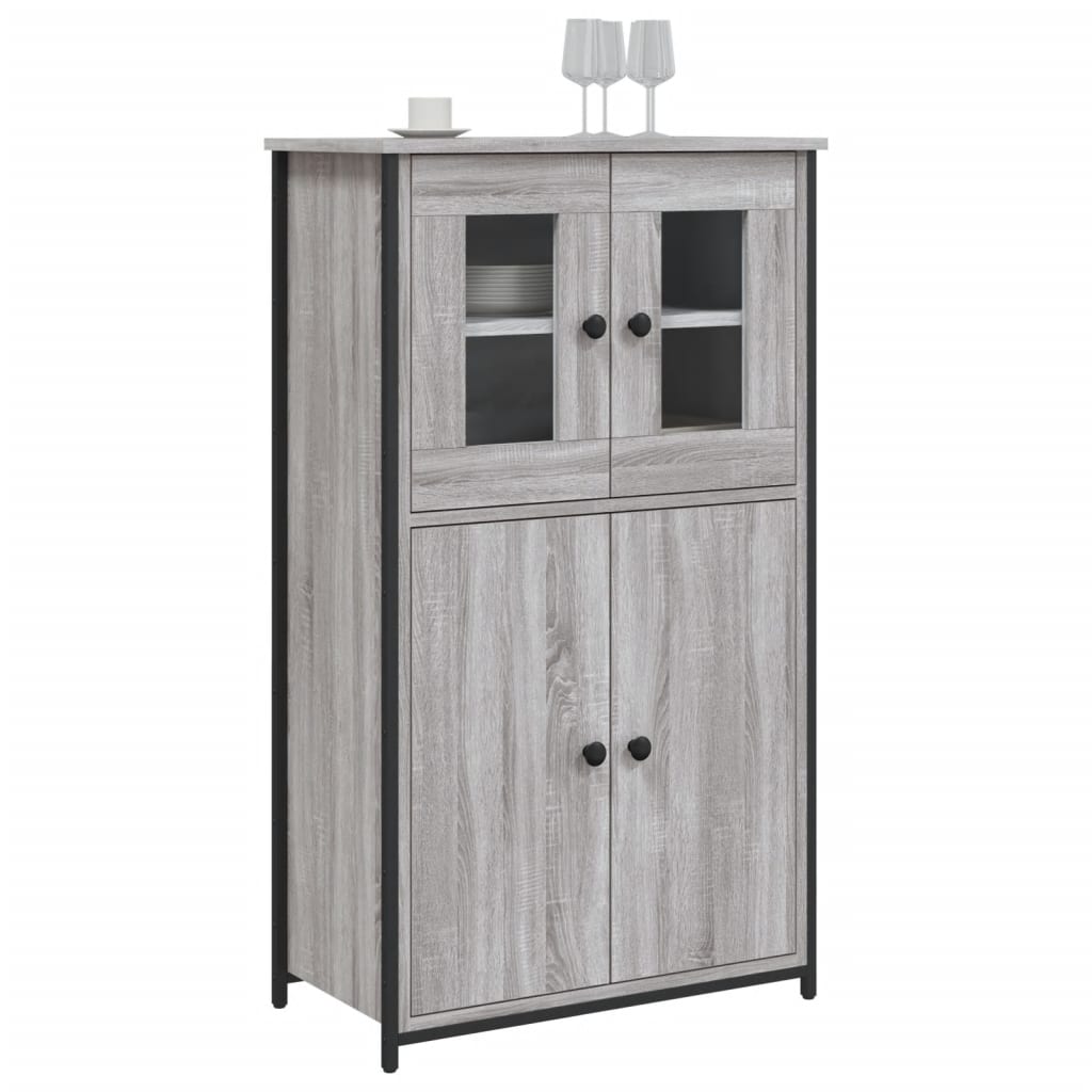 skab 62x32x106,5 cm konstrueret træ grå sonoma-eg