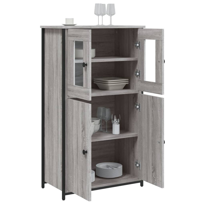 skab 62x32x106,5 cm konstrueret træ grå sonoma-eg
