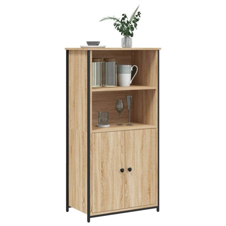 højskab 62x36x121,5 cm konstrueret træ sonoma-eg