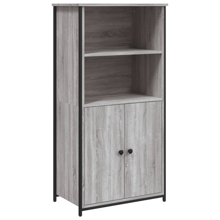 højskab 62x36x121,5 cm konstrueret træ grå sonoma-eg