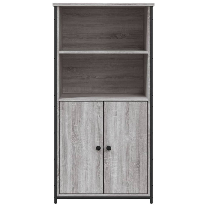 højskab 62x36x121,5 cm konstrueret træ grå sonoma-eg