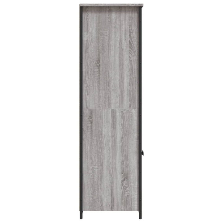 højskab 62x36x121,5 cm konstrueret træ grå sonoma-eg