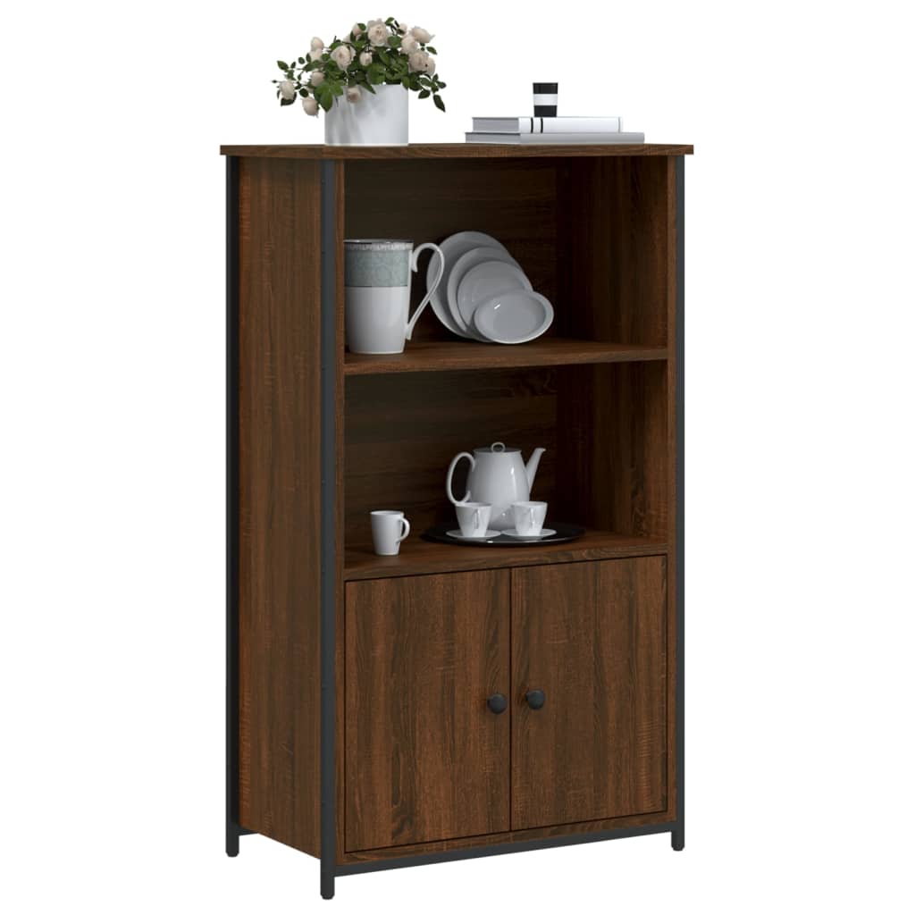 skab 62x32x103,5 cm konstrueret træ brun egetræsfarve