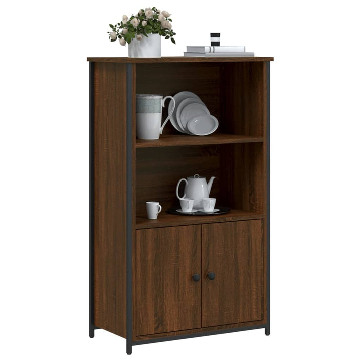 skab 62x32x103,5 cm konstrueret træ brun egetræsfarve