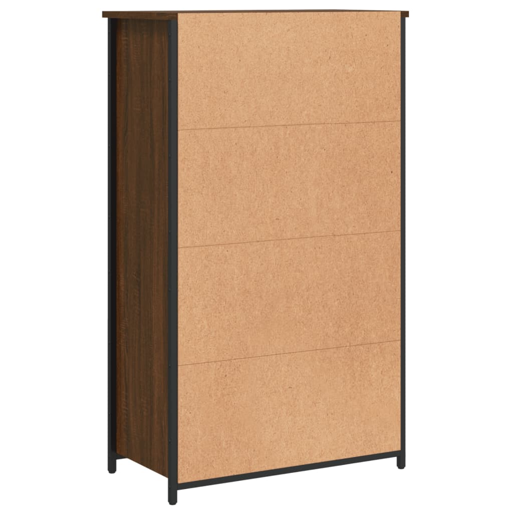 skab 62x32x103,5 cm konstrueret træ brun egetræsfarve