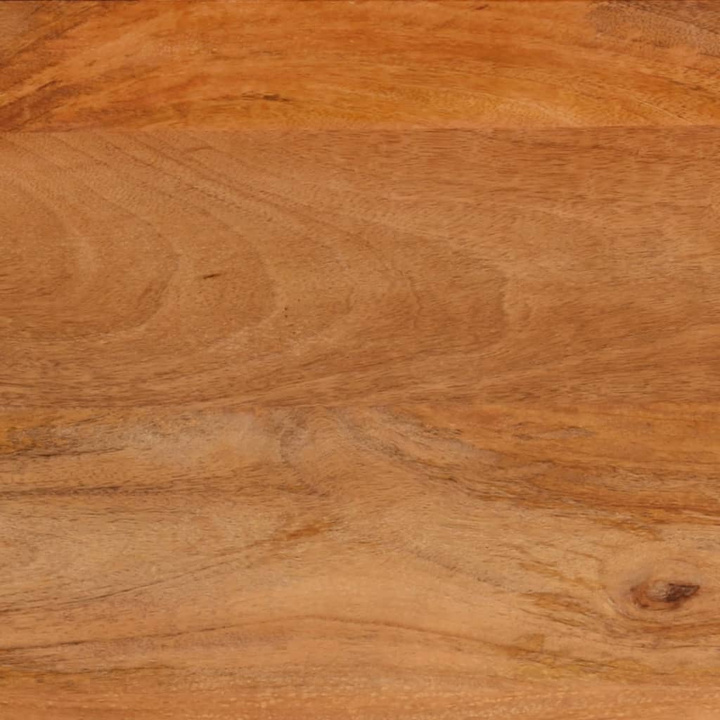 sofabord 100x54x40 cm massivt mangotræ brun og sort