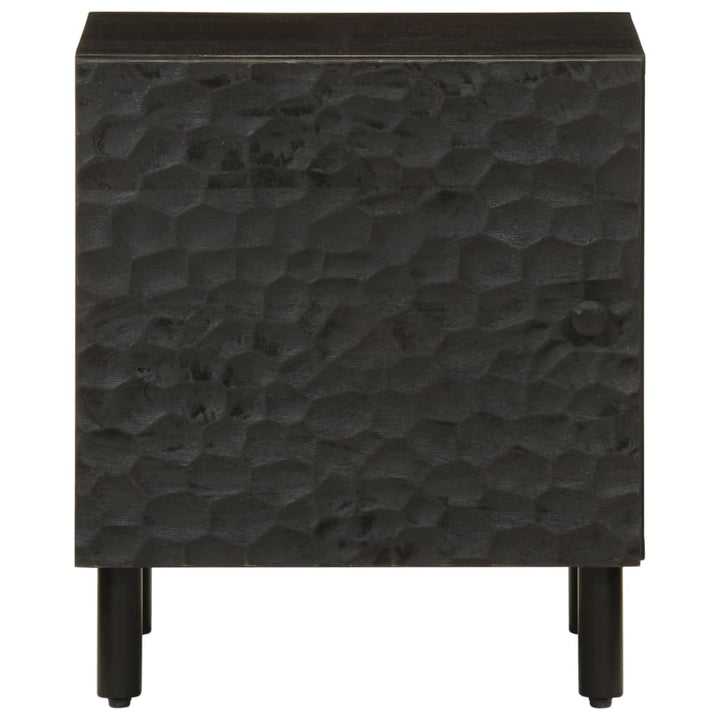 sengeborde 2 stk. 40x33x46 cm massivt mangotræ sort