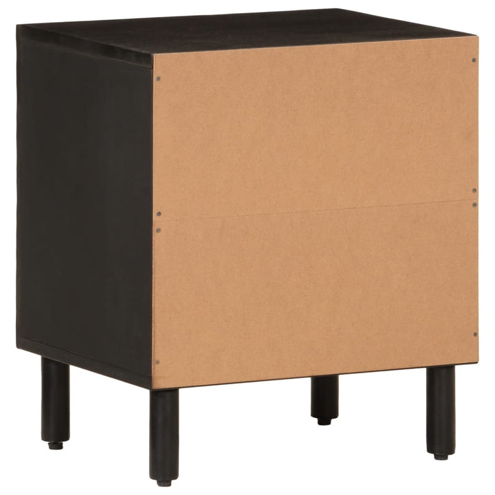 sengeborde 2 stk. 40x33x46 cm massivt mangotræ sort