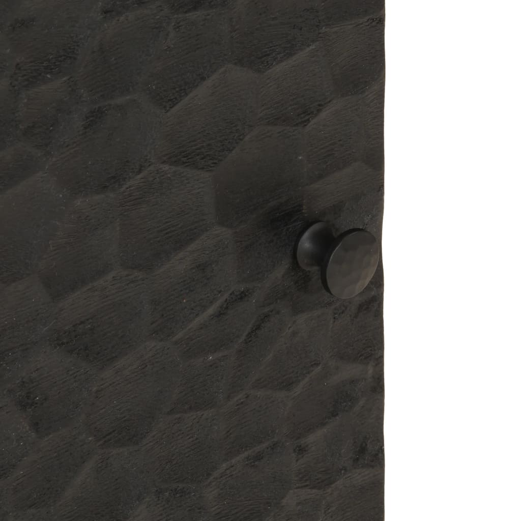 sengeborde 2 stk. 40x33x46 cm massivt mangotræ sort