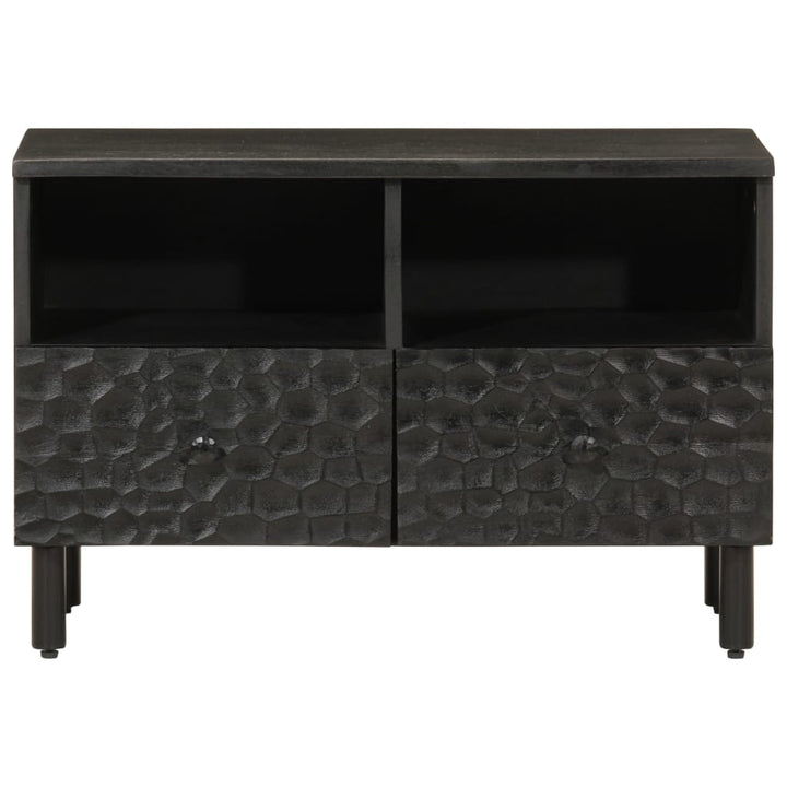 tv-bord 70x33x46 cm massivt mangotræ sort