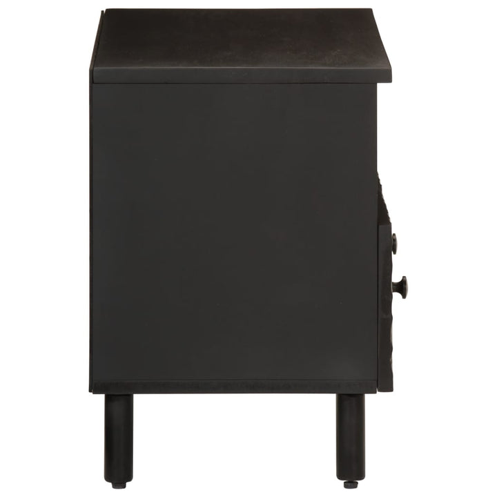 tv-bord 70x33x46 cm massivt mangotræ sort