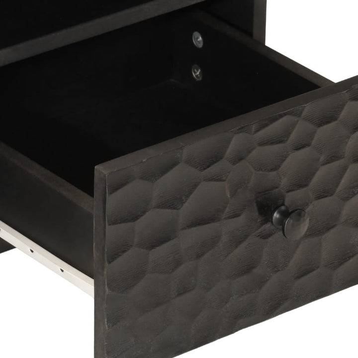 tv-bord 70x33x46 cm massivt mangotræ sort