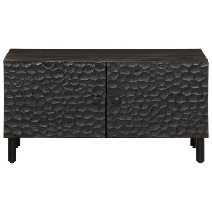 sofabord 80x50x40 cm massivt mangotræ sort