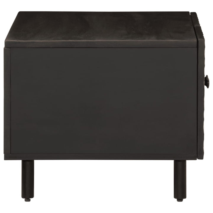 sofabord 80x50x40 cm massivt mangotræ sort