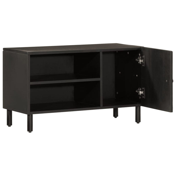 tv-bord 80x31x46 cm massivt mangotræ sort