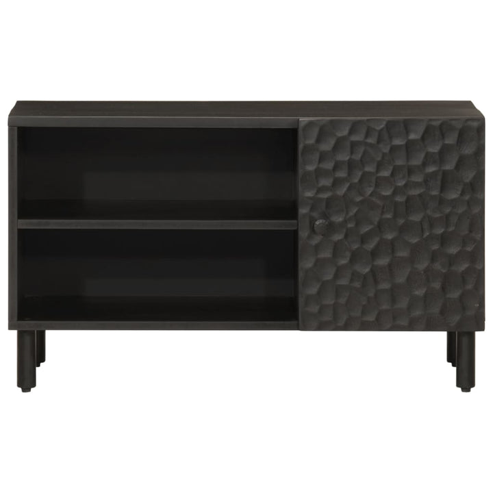 tv-bord 80x31x46 cm massivt mangotræ sort