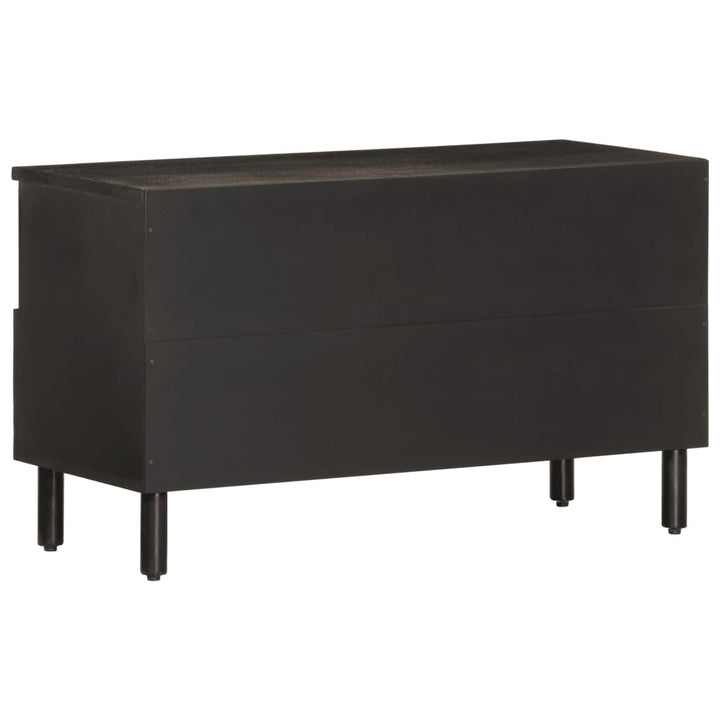 tv-bord 80x33x46 cm massivt mangotræ sort