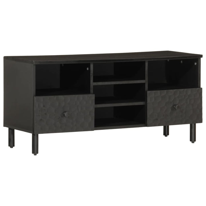 tv-bord 100x33x46 cm massivt mangotræ sort