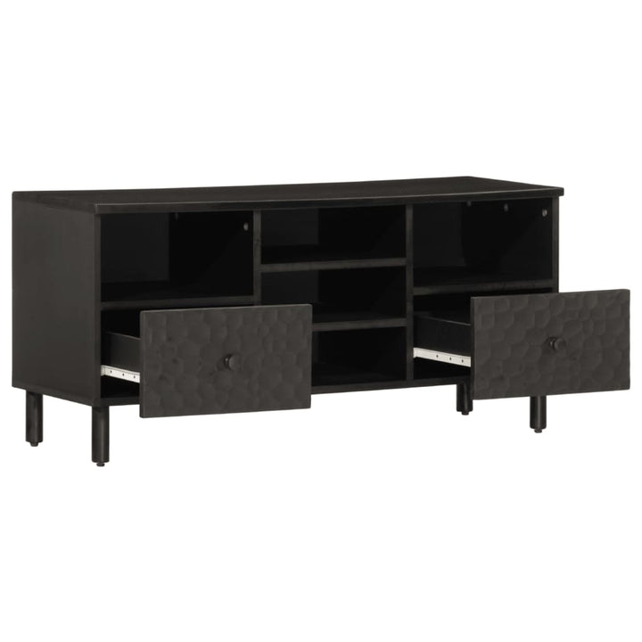 tv-bord 100x33x46 cm massivt mangotræ sort