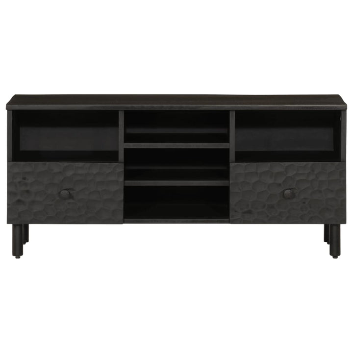 tv-bord 100x33x46 cm massivt mangotræ sort