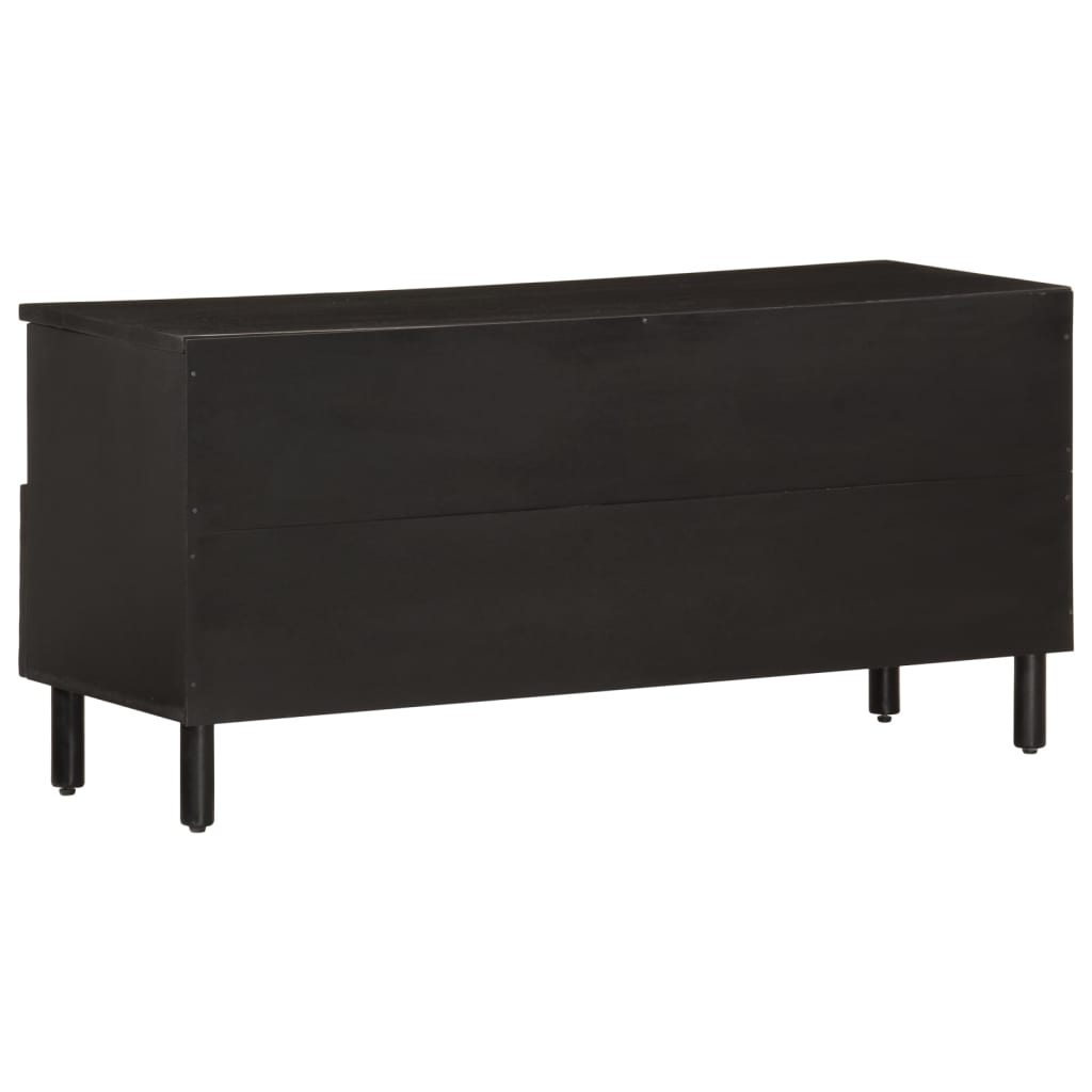 tv-bord 100x33x46 cm massivt mangotræ sort