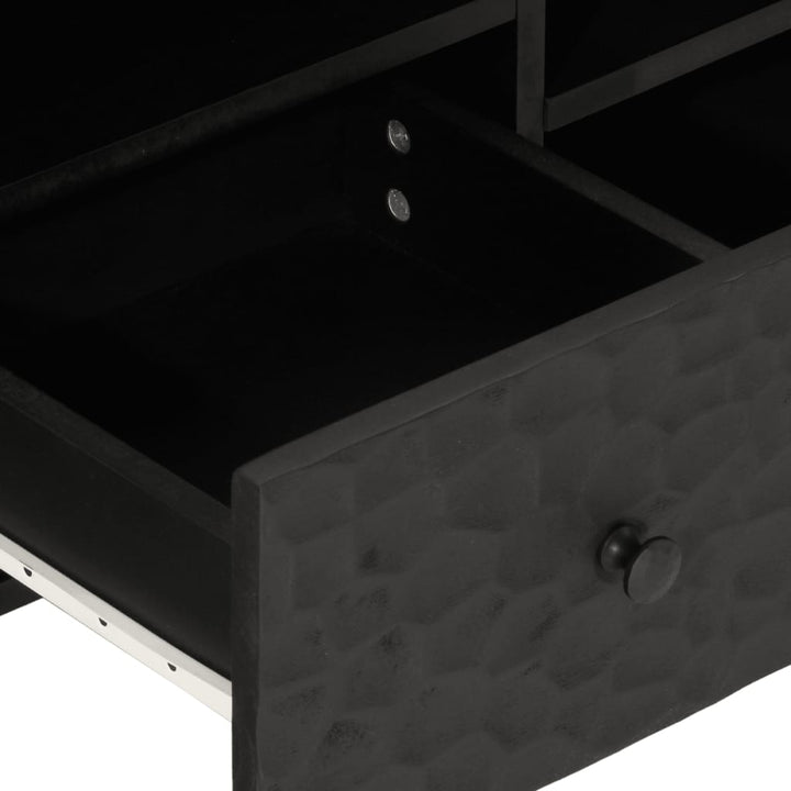 tv-bord 100x33x46 cm massivt mangotræ sort