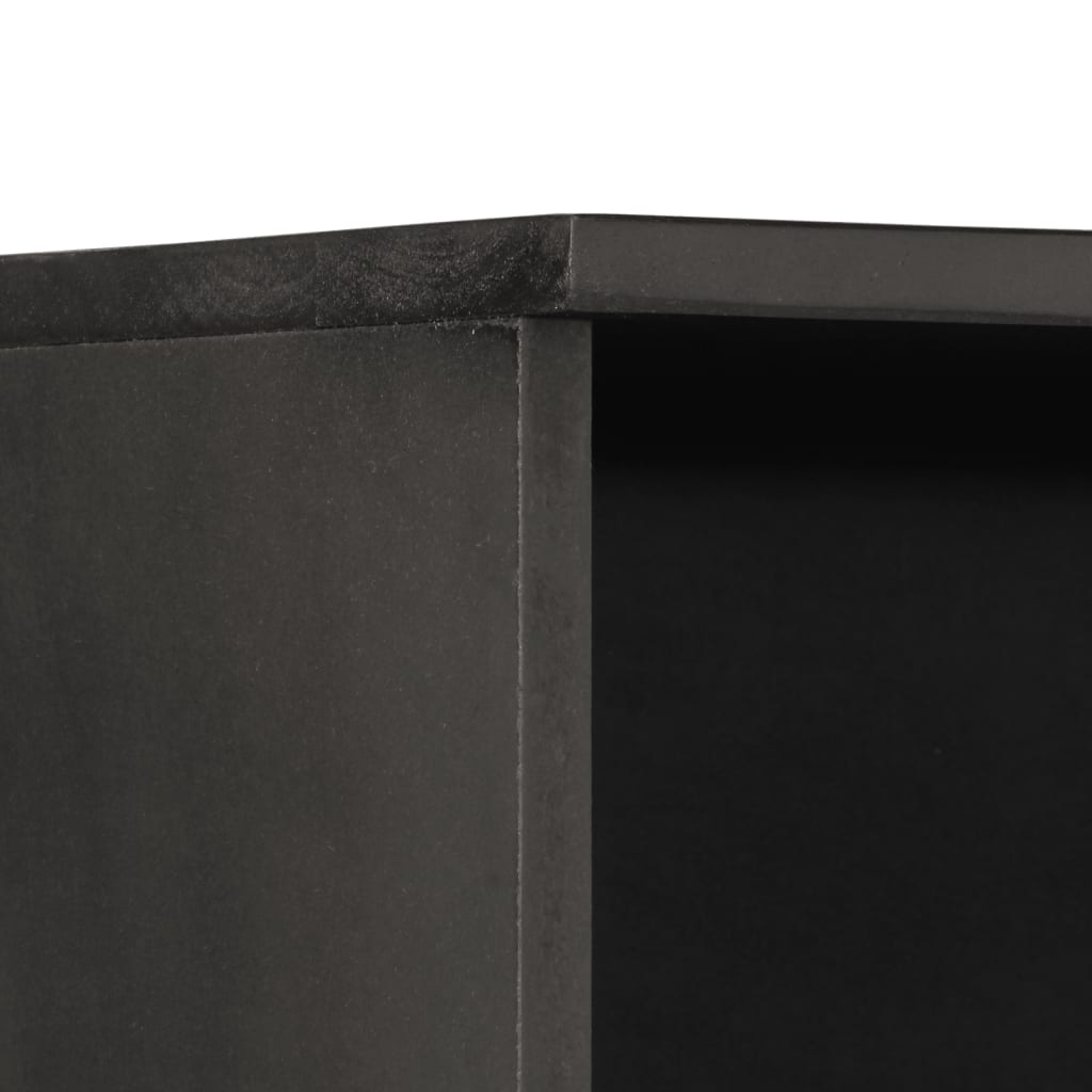 badeværelsesskab 38x33x160 cm massivt mangotræ sort