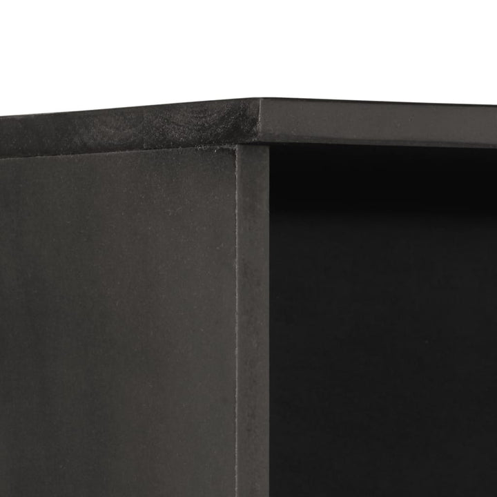 badeværelsesskab 38x33x160 cm massivt mangotræ sort