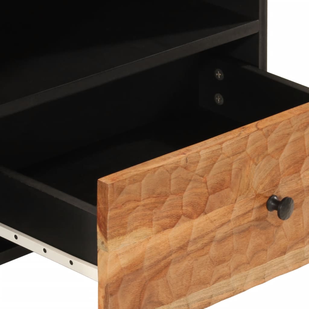 tv-bord 80x33x46 cm massivt akacietræ