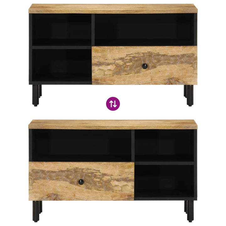 tv-bord 80x33x46 cm massivt mangotræ