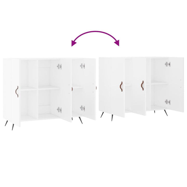 skab 90x34x80 cm konstrueret træ hvid