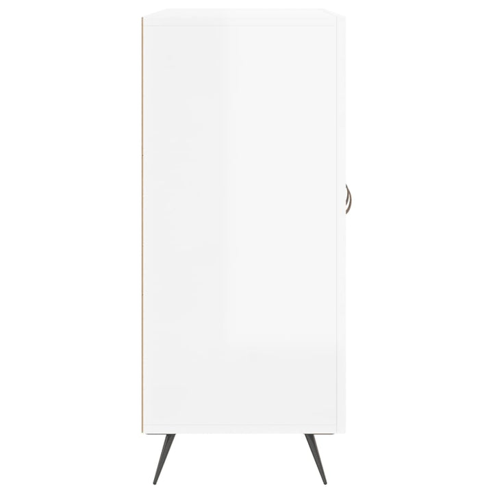skab 90x34x80 cm konstrueret træ hvid højglans