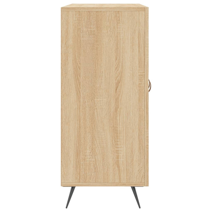 skab 90x34x80 cm konstrueret træ røget egetræsfarve