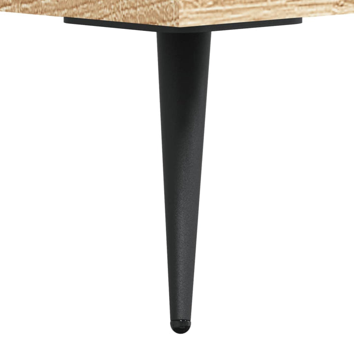 skab 90x34x80 cm konstrueret træ røget egetræsfarve