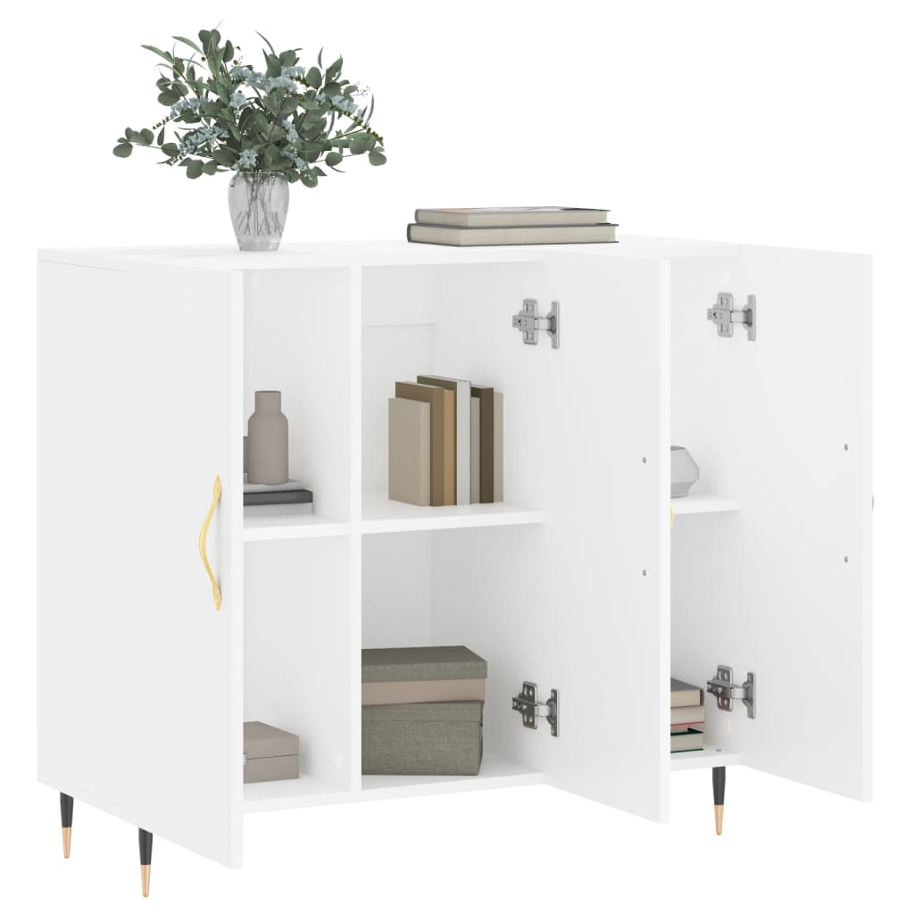 skab 90x34x80 cm konstrueret træ hvid